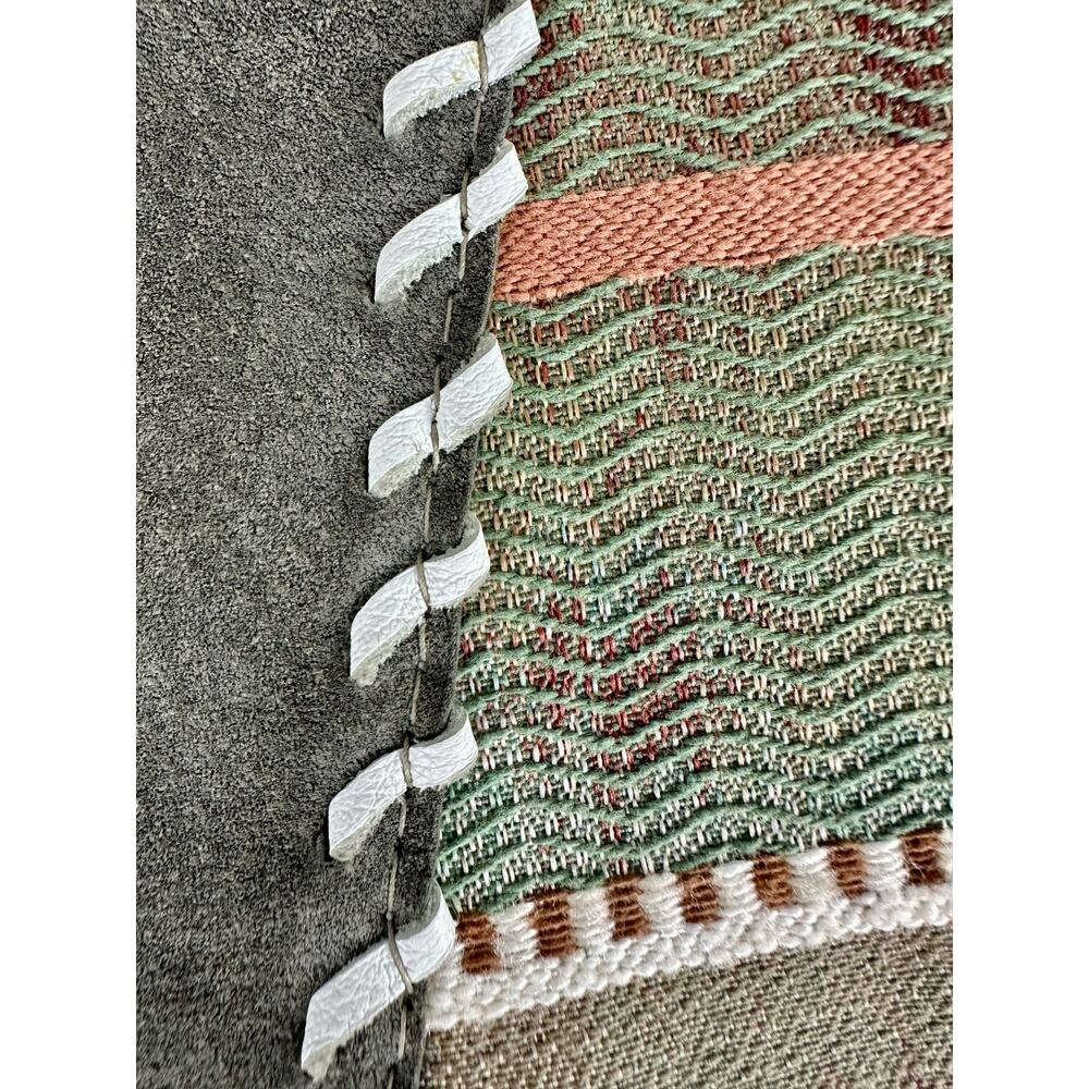 Western Suede Leather Patchwork Tapestry Vest Whi… - image 6